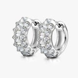 S925 Silver Reverse-Set Moissanite Earrings