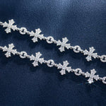 S925 Silver Moissanite Iced Crossfire Tennis Chain
