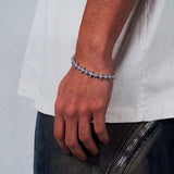 Four-Leaf Clover Zircon Charm Bracelet – Elegant Lucky Jewelry for Women or Man
