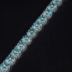 S925 Silver lake Green Moissanite Tennis Bracelet