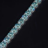 S925 Silver lake Green Moissanite Tennis Bracelet
