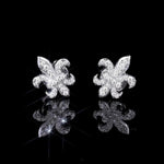 S925 Silver Iris Moissanite Stud Earrings