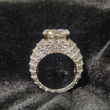 S925 Silver 10 Carat Moissanite Statement Ring