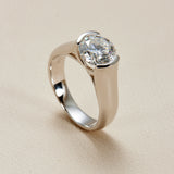 Classic Solitaire 2ct Moissanite S925 Silver Ring