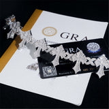 S925 Silver Moissanite Gothic Cross Bracelet