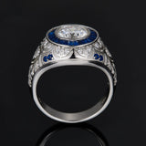 S925 Silver 3 Carat Moissanite Cocktail Ring
