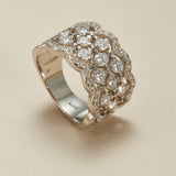 Vintage Vine Moissanite S925 Silver Band Ring
