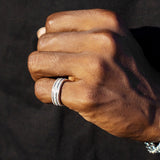 S925 Silver Moissanite Tone Baguette Ring