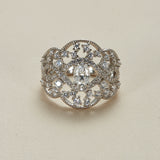 S925 Moissanite Lace Crown Ring