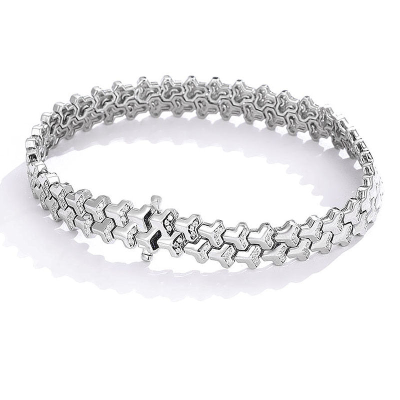 S925 Silver Dragon Scale Moissanite Bracelet