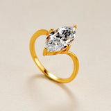 3 Carat Marquise-Cut S925 Moissanite Stacking Ring Set