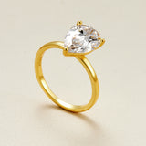 4 Carat Pear-Cut S925 Moissanite Ring Set
