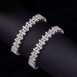 S925 Sterling Silver Moissanite Gothic Cross Bracelet
