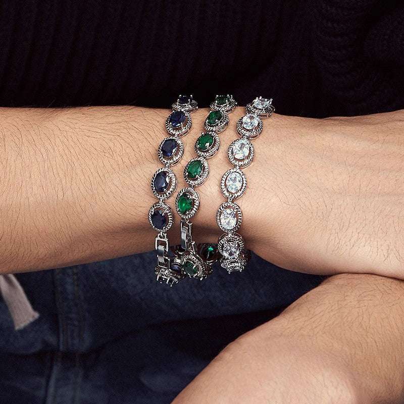 Sugar Cube Color Zircon Bracelet