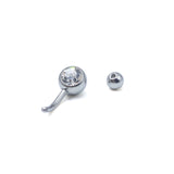 Czech Crystal Brow Barbell 1pc