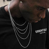 S925 Sterling Silver Minimalist Snake Bone Chain Necklace