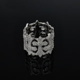 S925 Silver D Color Moissanite Gothic Cross Ring