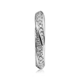 S925 Silver Moissanite Möbius Twist Engagement Ring