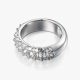 Reverse-Set D Color Moissanite(2.5ct) Ring