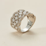 Vintage Vine Moissanite S925 Silver Band Ring
