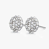 S925 Silver Reverse-Set Moissanite Stud Earrings
