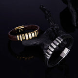 S925 Silver Moissanite Hustle Leather Bracelet