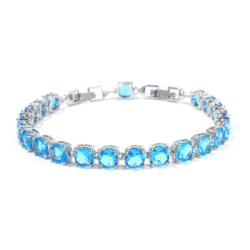 Big Multicolor Zircon Tennis Bracelet