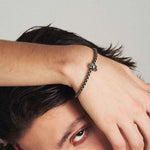 Magnetic Skull Stainless Steel Bracelet – Vintage Style for Men