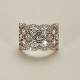Vintage Vine Moissanite S925 Silver Band Ring