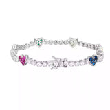 Love Multicolor Zircon Tennis Bracelet