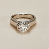 Classic Solitaire 2ct Moissanite S925 Silver Ring