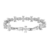 Four-Leaf Clover Zircon Charm Bracelet – Elegant Lucky Jewelry for Women or Man