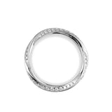 S925 Silver Moissanite Möbius Twist Engagement Ring