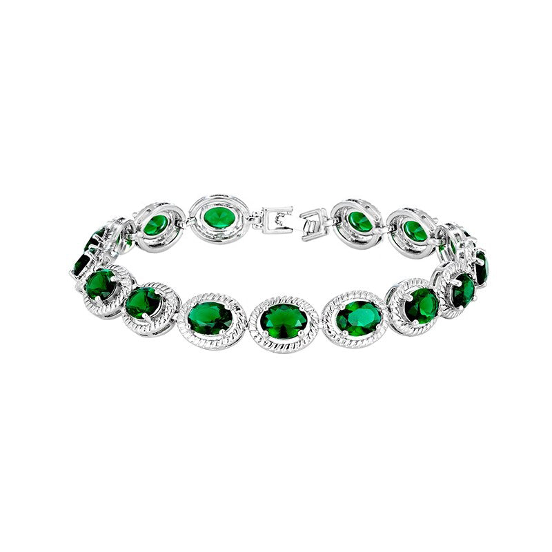 Sugar Cube Color Zircon Bracelet