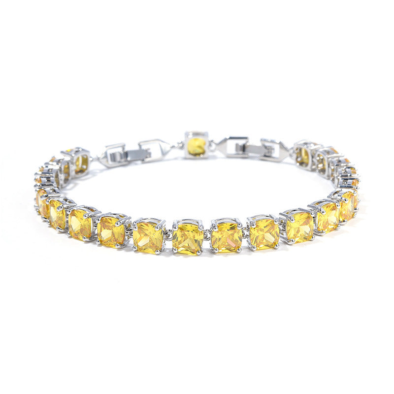 Big Multicolor Zircon Tennis Bracelet