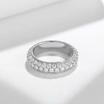 Moissanite Eternity Ring In S925 Sterling Silver