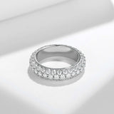 Moissanite Eternity Ring In S925 Sterling Silver
