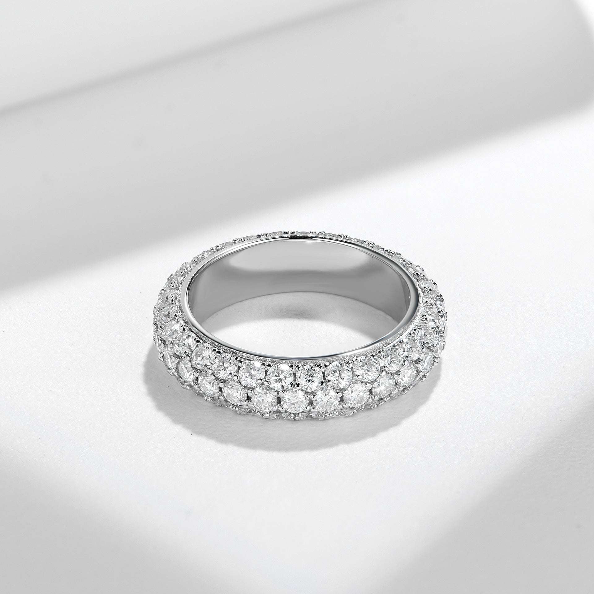 Moissanite Eternity Ring In S925 Sterling Silver