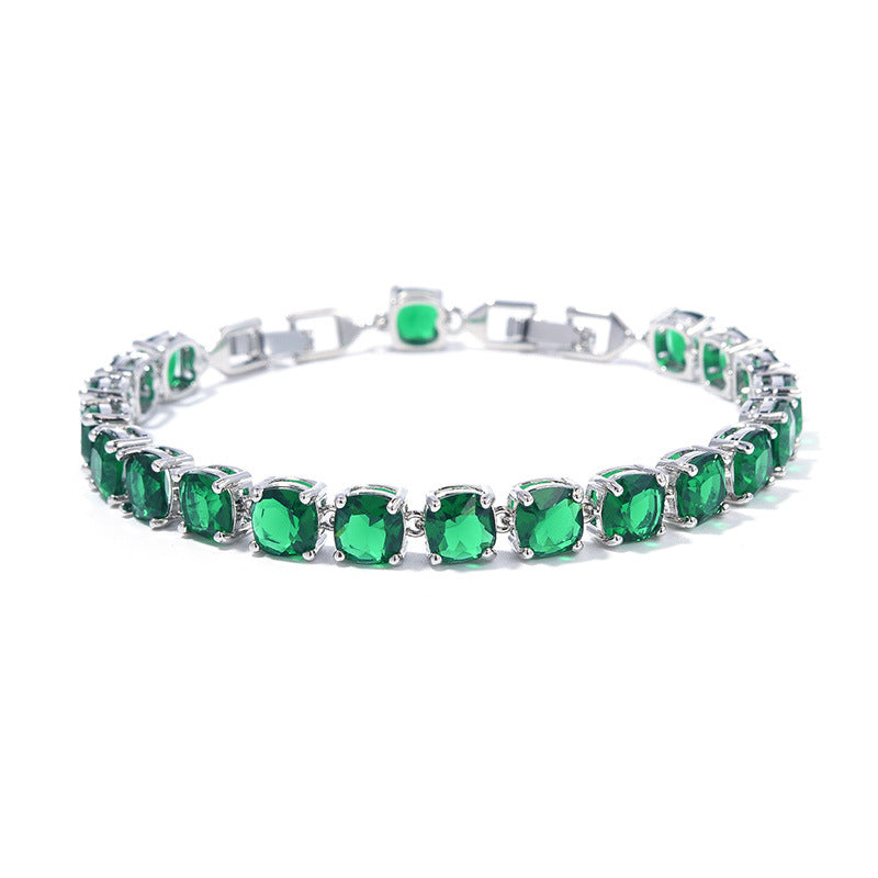 Big Multicolor Zircon Tennis Bracelet