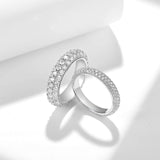 Moissanite Eternity Ring In S925 Sterling Silver