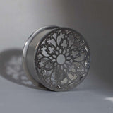 Stainless Steel Papercut Blossom Ear Gauge Tunnels 2Pcs