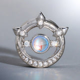 Tunnel d'oreille Moonshadow en argent S925 et zirconium (2 pièces)