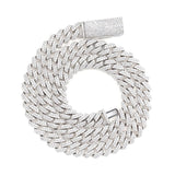 10mm S925 Silver Fully Iced Out Moissanite Diamond - Cut Cuban Chain - AKAK BODYJEWELRY - ear - tunnel