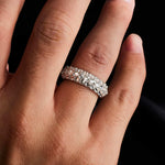 Reverse-Set D Color Moissanite(2.6ct) Ring