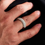Reverse-Set D Color Moissanite(2.6ct) Ring