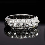 Reverse-Set D Color Moissanite(2.6ct) Ring