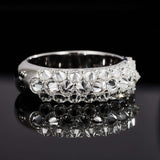 Reverse-Set D Color Moissanite(2.6ct) Ring