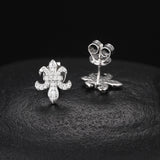 S925 Silver Iris Moissanite Stud Earrings