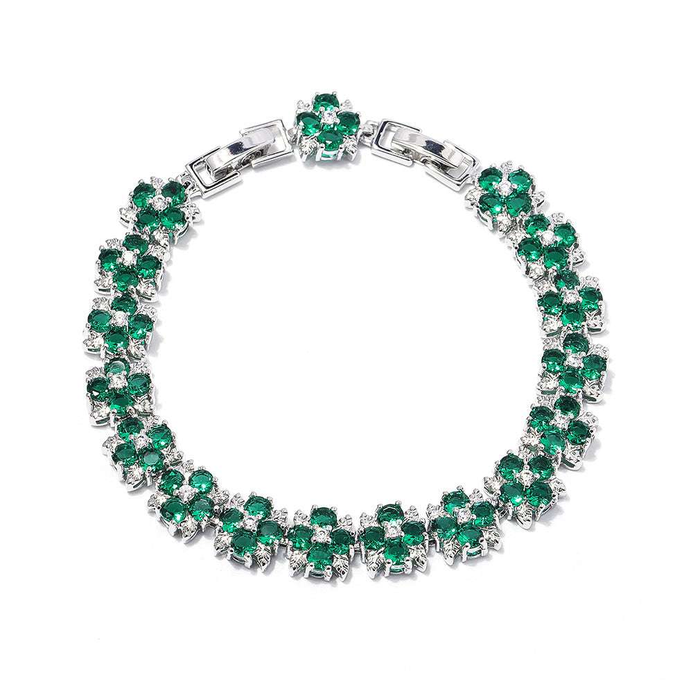 Snowflake Multicolor Zircon Bracelet
