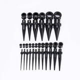 Black Multicolor Spike Ear Stretching Kit 36Pcs